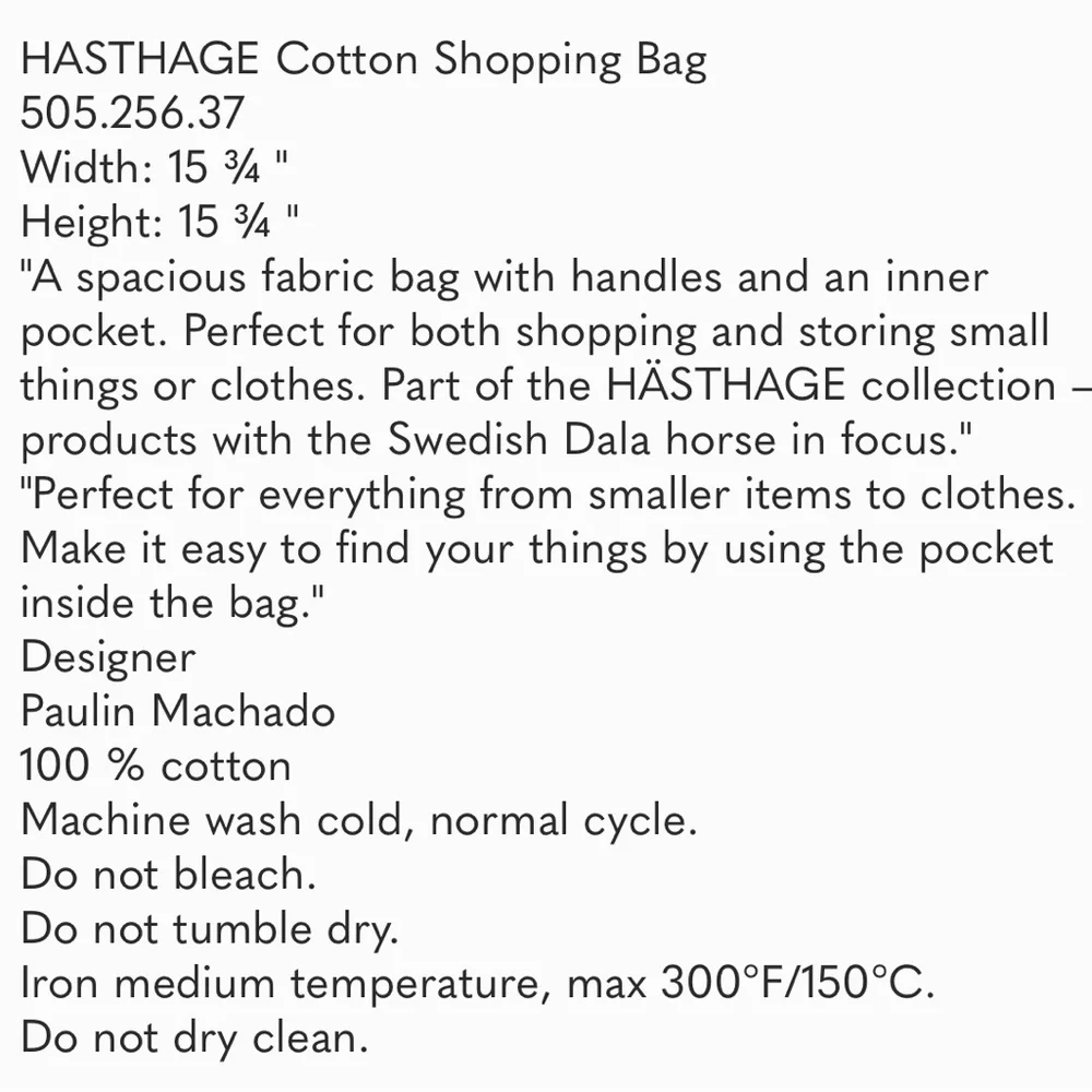 ♥️IKEA HASTHAGE Collection Christmas Holiday Cotton Shopping Grocery Tote Bag♥️ - Picture 6 of 6